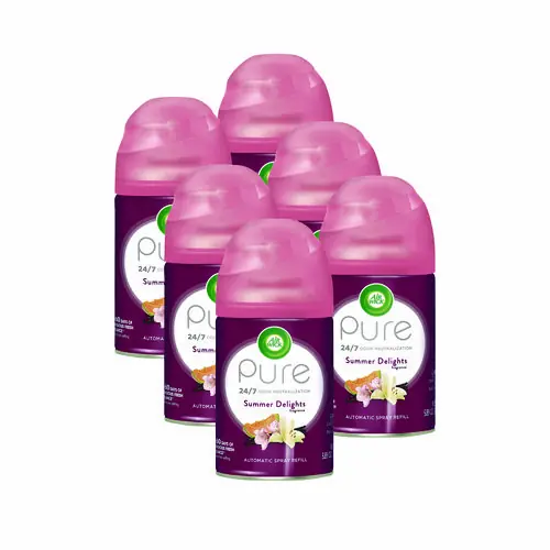 Air Wick® Freshmatic Life Scents Ultra Refill, Summer Delights, 5.89 oz Aerosol Spray, 6/Carton