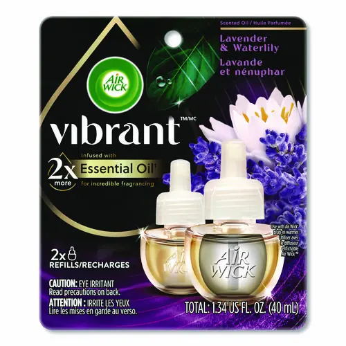 Air Wick® Scented Oil Refill, Lavender and Waterlily, 0.67 oz, 2/Pack