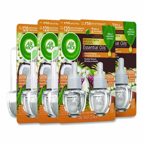Air Wick® Scented Oil Refills, Paradise Retreat, 0.67 oz, 2/Pack, 6 Packs/Carton