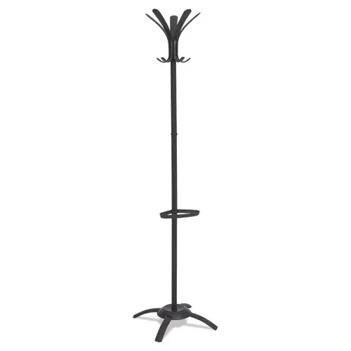 Alba™ CLEO Coat Stand, Stand Alone Rack with Ten Knobs, Black