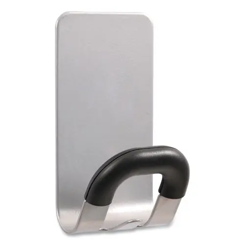 Alba™ Magnetic Coat Peg, Black/Silver, Supports 11 lbs