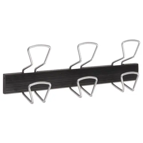 Alba™ Wall-Mount Coat Hooks, Metal, Silver, 22 lb Capacity