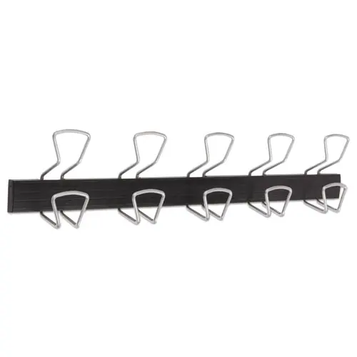Alba™ Wall-Mount Coat Hooks, Metal, Silver, 22 lb Capacity