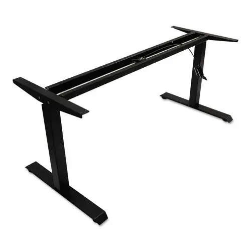 Alera® AdaptivErgo Sit-Stand Pneumatic Height-Adjustable Table Base, Black, 59.06" x 28.35", Height Range 26.18" to 39.57"