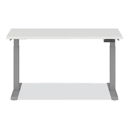 Alera® Alera AdaptivErgo Sit-Stand Three-Stage Electric Height-Adjustable Table with Memory Controls, White, 60" x 24" x 30"-49"
