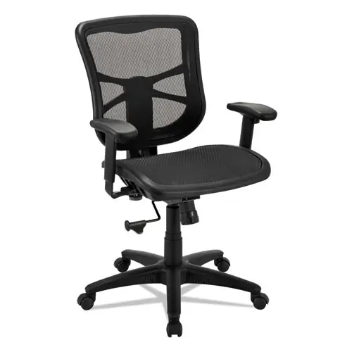 Alera® Alera Elusion Series Mesh Mid-Back Swivel/Tilt Chair, Black, 17.9"-21.6" Seat Height, Supports Up to 275 lb