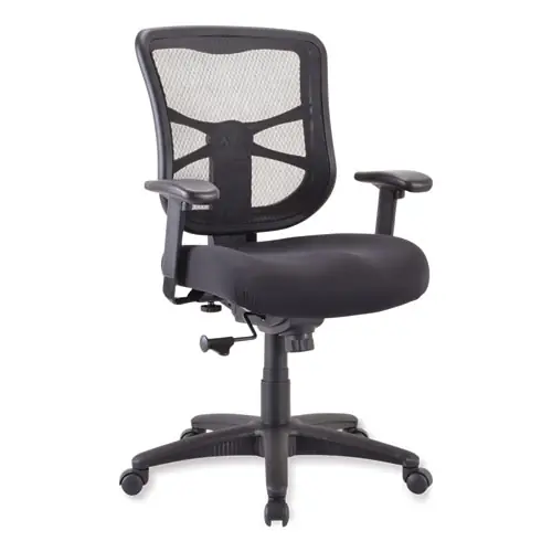 Alera® Alera Elusion Series Mesh Mid-Back Swivel/Tilt Chair, Black