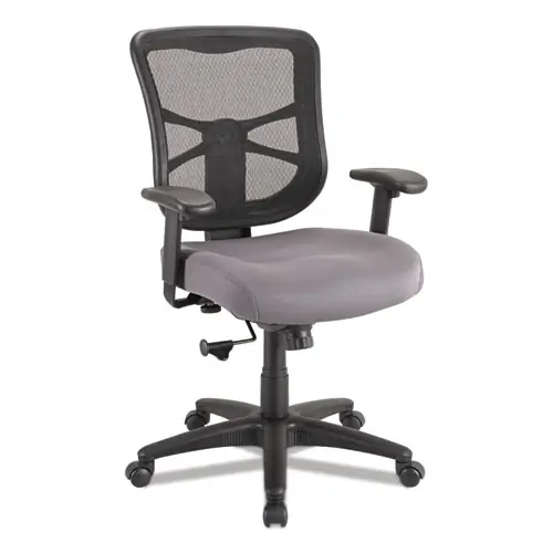 Alera® Alera Elusion Series Mesh Mid-Back Swivel/Tilt Chair – Gray Seat, Supports up to 275 lb, Adjustable Seat Height 17.9" to 21.8"
