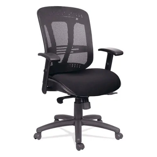 Alera® Alera Eon Series Multifunction Mid-Back Cushioned Mesh Chair, Supports Up to 275 lb, Black