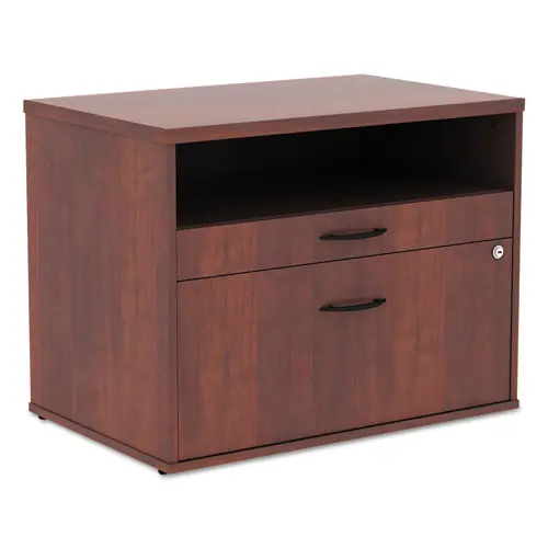 Alera® Alera Open Office Desk Series Low File Cabinet Credenza, 2-Drawer, Cherry, 29.5"W x 19.13"D x 22.88"H