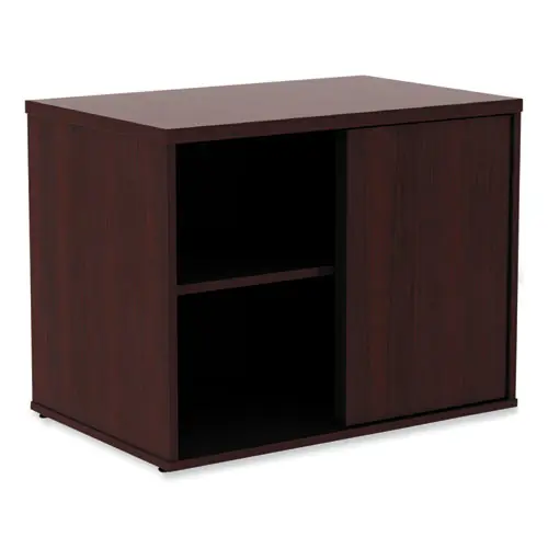 Alera® Alera Open Office Desk Series Low Storage Cabinet Credenza, Mahogany, 29.5"W x 19.13"D x 22.78"H