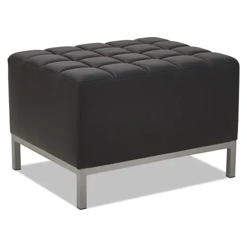 Alera® QUB Series Ottoman, Black, 26.38"W x 21.5"D x 17.5"H