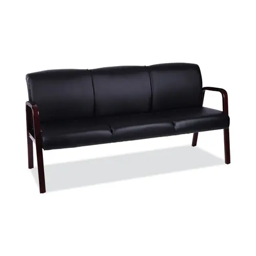 Alera® Alera Reception Lounge WL Series 3-Seat Sofa, Black, 65.13"W x 26.13"D x 33"H