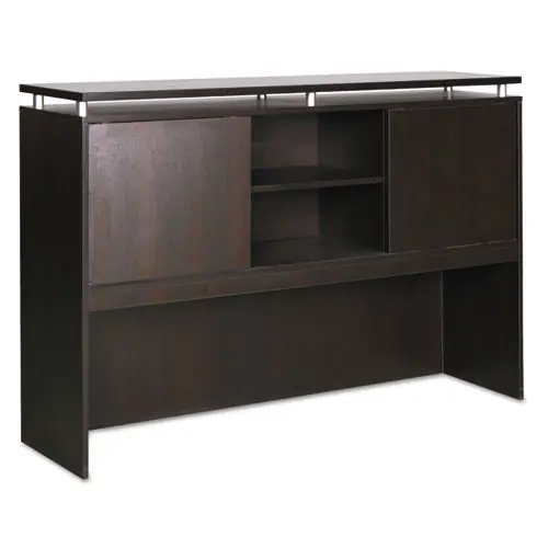 Alera® Alera Sedina Series Hutch with Sliding Doors, Espresso