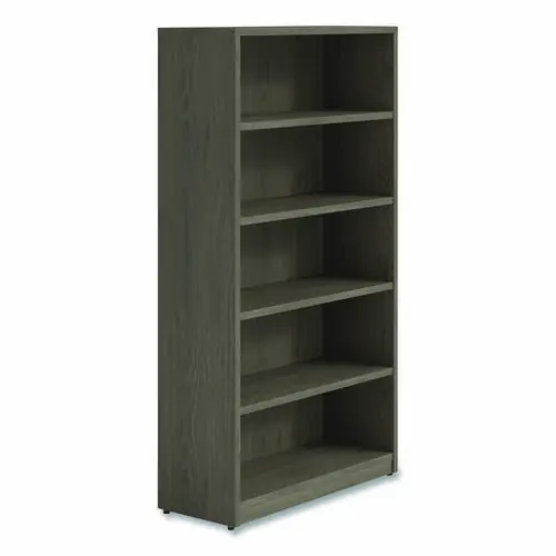 Alera® Alera Seville Bookcase, Five-Shelf, 36w x 14d x 65h, Walnut