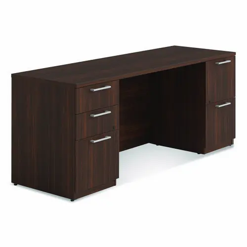 Alera® Alera Seville Series Double Pedestal Credenza, Mahogany