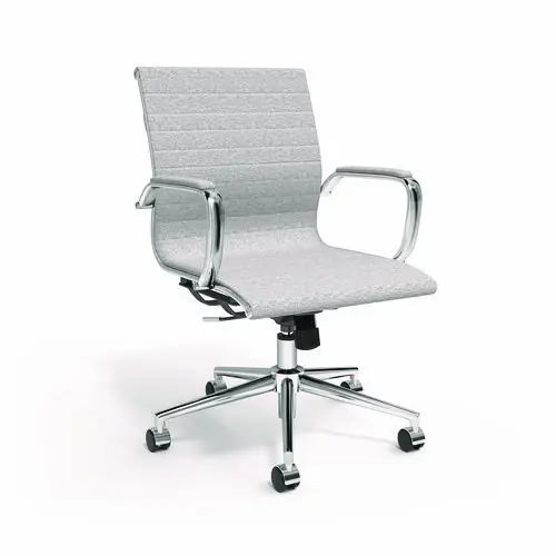 Alera® Alera Siskin Fabric Managers Chair, Supports Up to 275 lb, 16.93 to 20.67 Seat Height, Gray Seat, Gray Back, Chrome Base