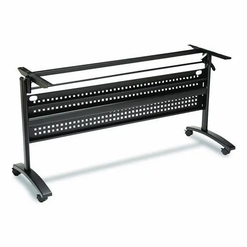 Alera® Alera Valencia Flip Training Table Base with Modesty Panel, Black, 57.88"W x 19.75"D x 28.5"H