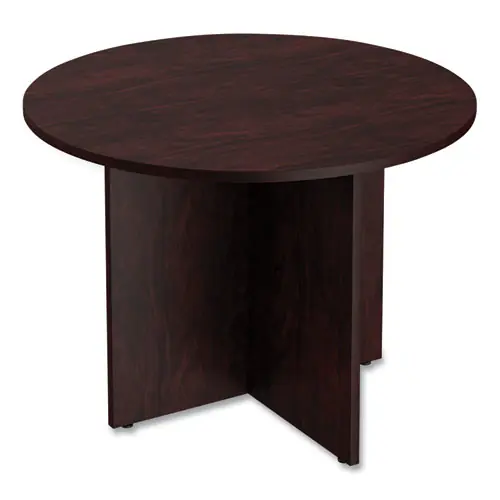 Alera® Alera Valencia Round Conference Table with Legs, 42" Diameter x 29.5h, Mahogany