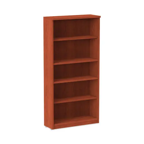 Alera® Alera Valencia Series Five-Shelf Bookcase, Medium Cherry, 31.75"W x 14"D x 64.75"H