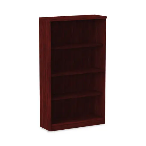 Alera® Alera Valencia Series Bookcase, Four-Shelf, 31.75w x 14d x 54.88h, Mahogany