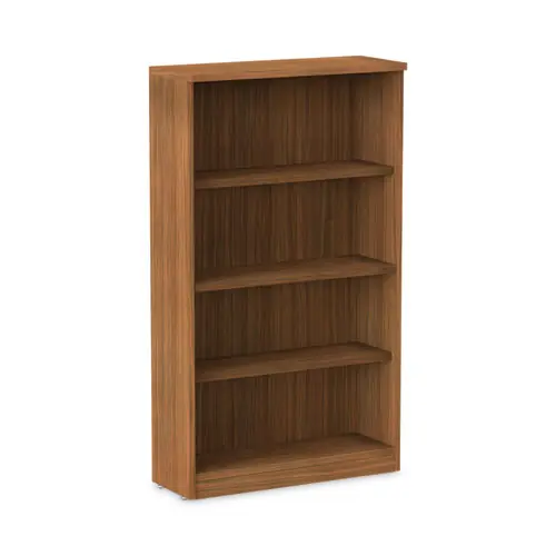 Alera® Alera Valencia Series Bookcase, Four-Shelf, 31.75w x 14d x 54.88h, Modern Walnut