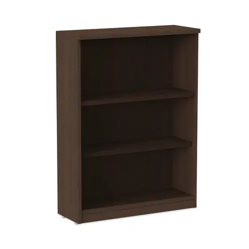 Alera® Alera Valencia Series Three-Shelf Bookcase, Espresso, 31.75"W x 14"D x 39.38"H