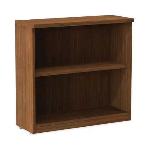 Alera® Alera Valencia Series Bookcase, Two-Shelf, 31.75" W x 14" D x 29.5" H, Modern Walnut