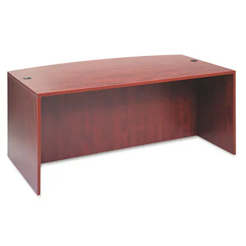 Alera® Alera Valencia Series Bow Front Desk Shell, 71" x 41.38" x 29.63", Medium Cherry