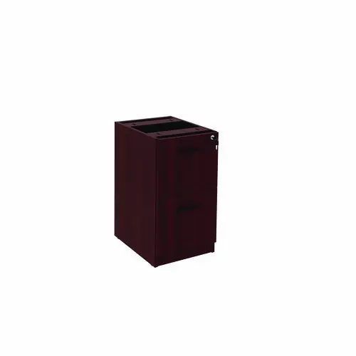 Alera® Valencia Series Full Pedestal File, 2 Legal/Letter-Size Drawers, Mahogany, 15.63" x 20.5" x 28.5"