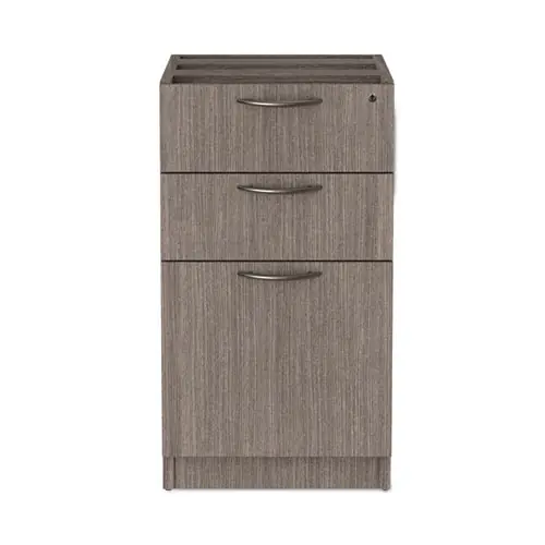 Alera® Alera Valencia Series Full Pedestal File, 3-Drawer Box/Box/File, Legal/Letter, Gray