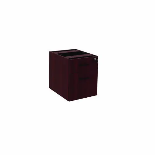Alera® Alera Valencia Series Hanging Pedestal File, 2-Drawer, Mahogany, Left or Right Mount, 15.63"W x 20.5"D x 19.25"H