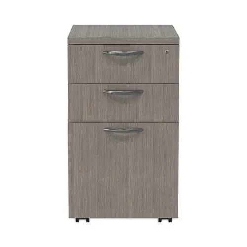 Alera® Alera Valencia Series Mobile Pedestal File, 3-Drawer (Box/Box/File), Legal/Letter, Gray