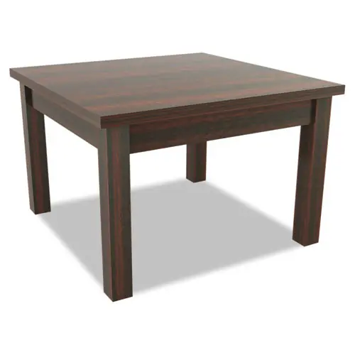 Alera® Alera Valencia Series Occasional Table, Rectangular, Mahogany, 23.63"W x 20"D x 20.38"H