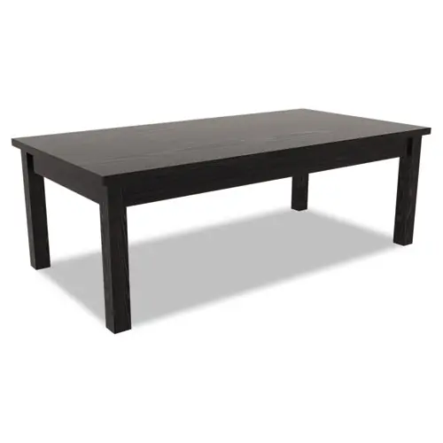 Alera® Alera Valencia Series Occasional Table, Rectangle, 47.25w x 19.13d x 16.38h, Black