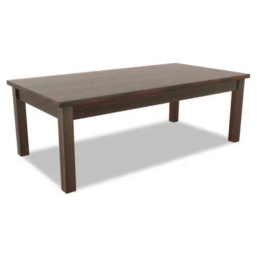 Alera® Alera Valencia Series Occasional Table, Rectangle, 47.25"W x 19.13"D x 16.38"H, Mahogany