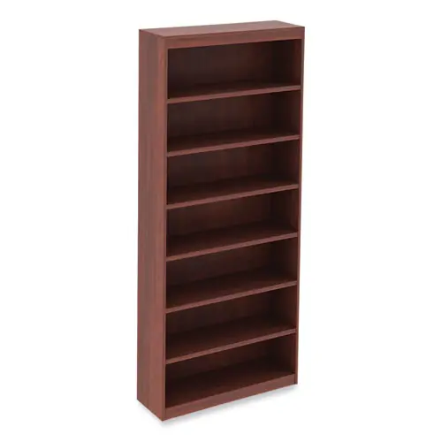 Alera® Alera Valencia Series Square Corner Bookcase, Seven-Shelf, 35.63w x 11.81d x 83.86h, Cherry
