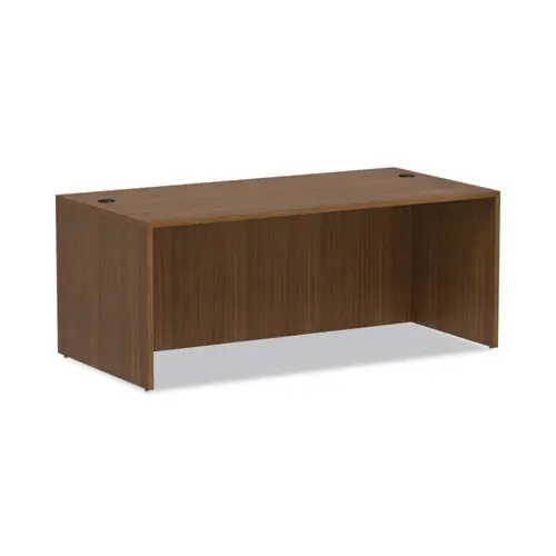 Alera® Alera Valencia Series Straight Front Desk Shell, Modern Walnut, 71"W x 35.5"D x 29.63"H