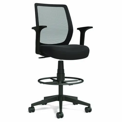 Alera® Alera Wessex Drafting Stool, Mesh Back, Black, Adjustable Height, Supports Up to 275 lb