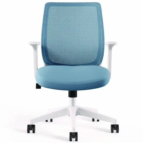 Alera® Alera Wessex Ergonomic Fabric Mesh Swivel Task Chair, Seafoam Seat/Back, White Base