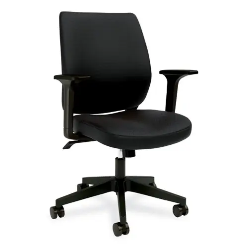 Alera® Alera Wessex Ergonomic Fabric Task Chair, Black, 275 lb Capacity, Adjustable Height