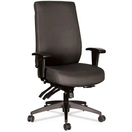 Alera® Alera Wrigley Series 24/7 High Performance High-Back Multifunction Task Chair, Supports 300 lb, Black