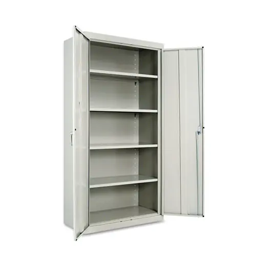 Alera® Assembled 72" High Heavy-Duty Welded Storage Cabinet with Four Adjustable Shelves, Light Gray