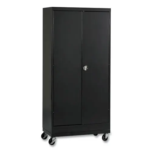 Alera® Assembled Mobile Storage Cabinet with Adjustable Shelves, 36"W x 24"D x 66"H, Black