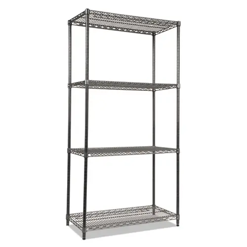 Alera® Black Anthracite Wire Shelving Kit