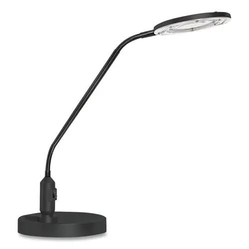 Alera® Clamp-On 3 Diopter LED Desktop Magnifier Lamp, Black