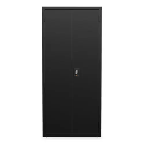 Alera® Economy Assembled Storage Cabinets, 4 Shelves, Black