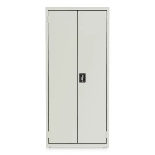 Alera® Economy Assembled Storage Cabinets, 4 Shelves, 30" x 15" x 66", Light Gray