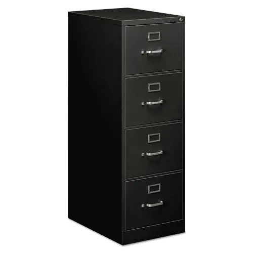 Alera® Economy Vertical File, 4 Legal-Size File Drawers, Black