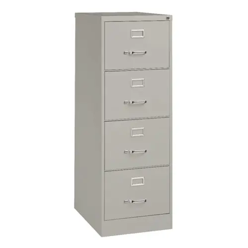 Alera® Economy Vertical File, 4 Legal-Size File Drawers, Light Gray